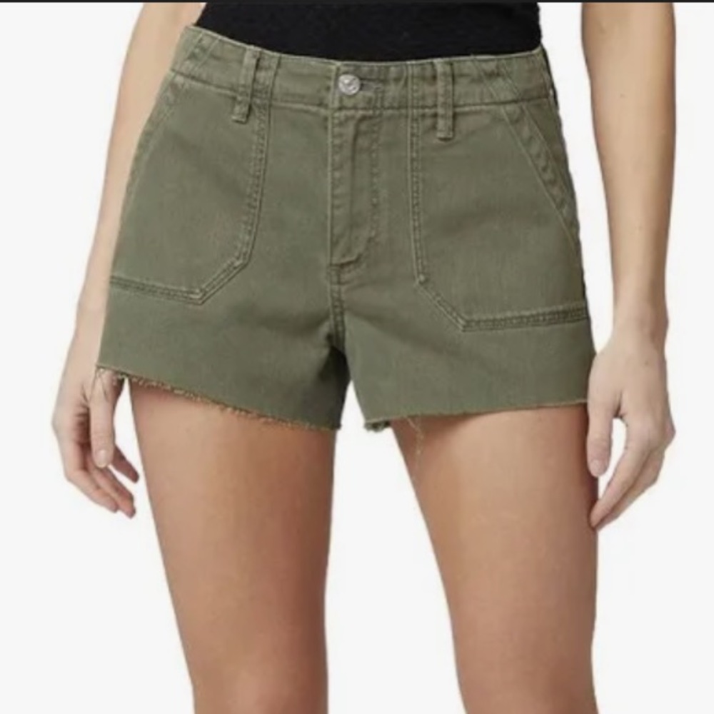 Paige Jeans Mayslie Green Utility Shorts Size 28, Worn 2x